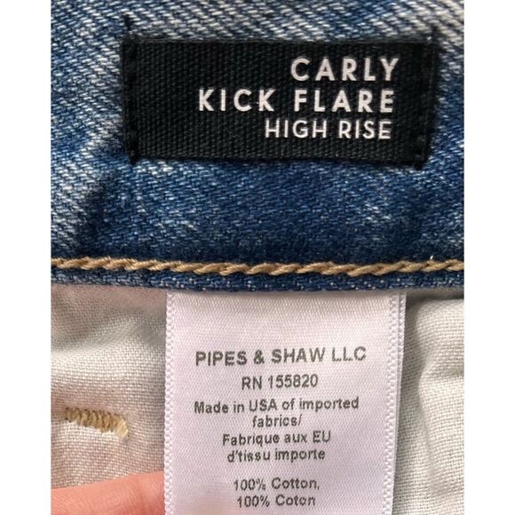 NWT VERONICA BEARD Carly Kick Flare Rigid High Rise Crop Jeans in Pebble Stone - Picture 12 of 16